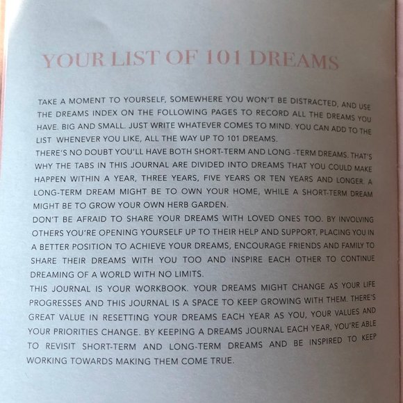 😃 Free With Any Purchase Dreams List Book Goal Setter Notebook Journal - Picture 3 of 7